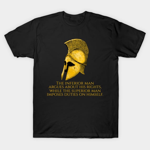 Motivational Anti Socialist SJW Quote - Ancient Greek Hoplite Helmet T-Shirt by Styr Designs